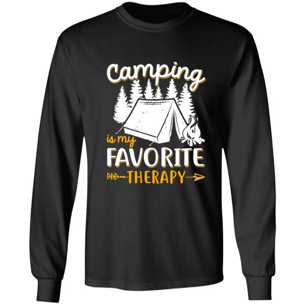 camping is my favorite therapy long sleeve