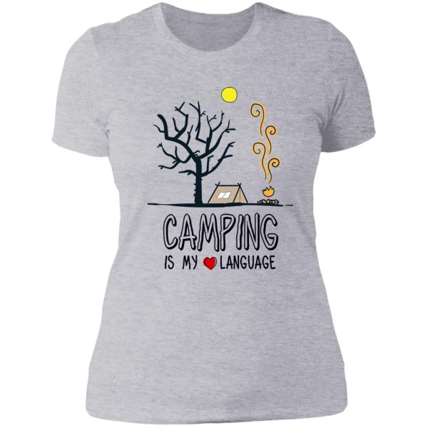 camping is my love language lady t-shirt