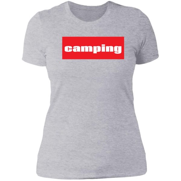 camping lady t-shirt