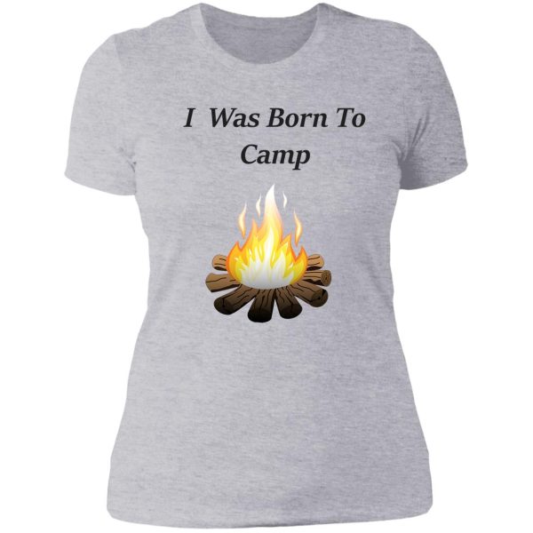 camping lady t-shirt