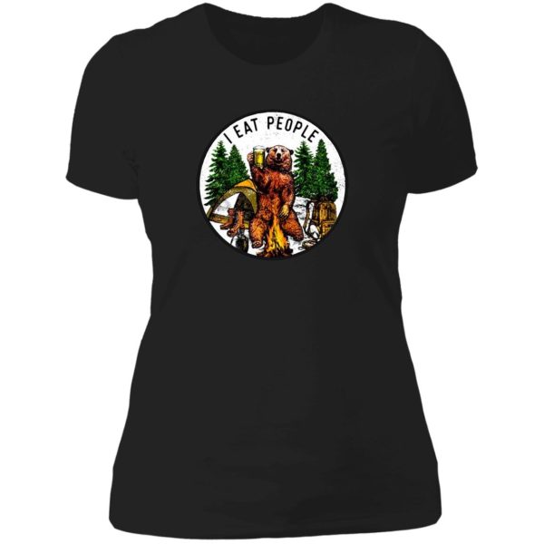 camping lady t-shirt