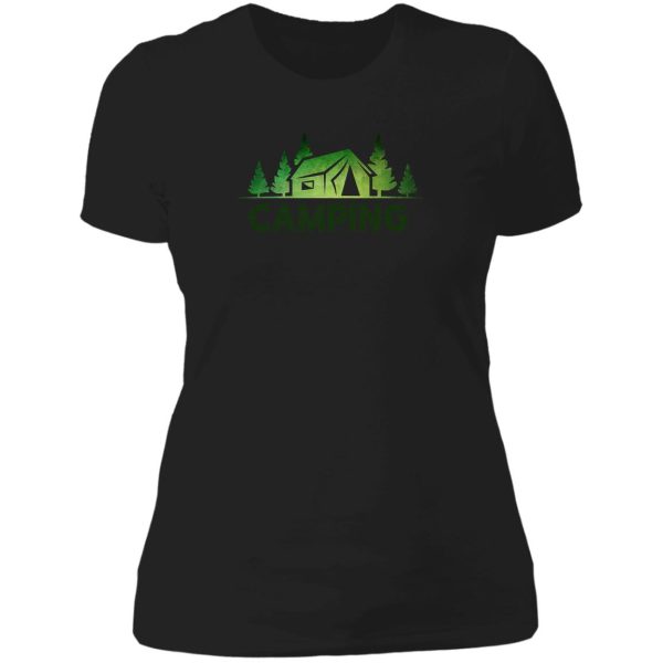 camping lady t-shirt