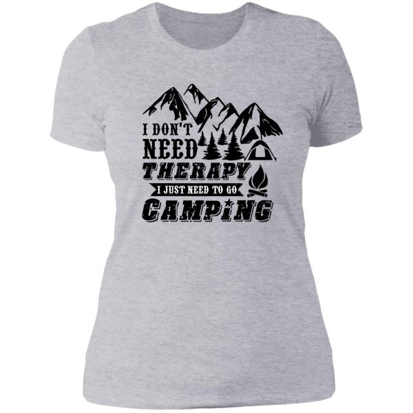 camping lady t-shirt