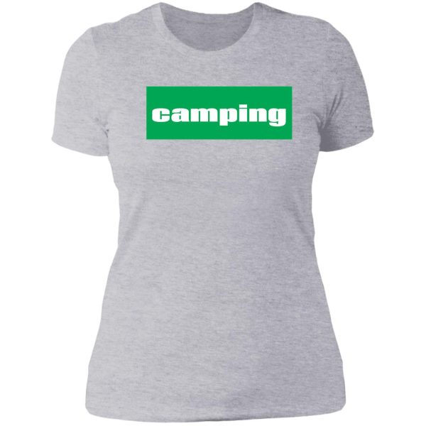 camping lady t-shirt