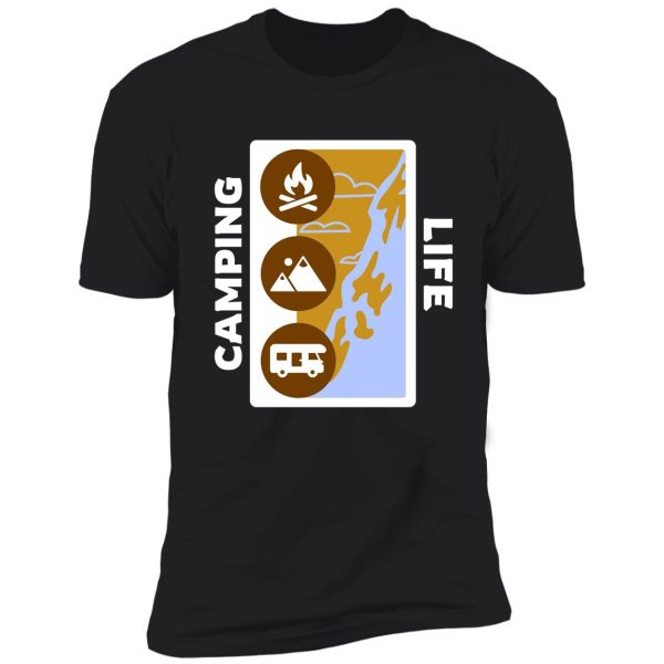 camping life mountains shirt