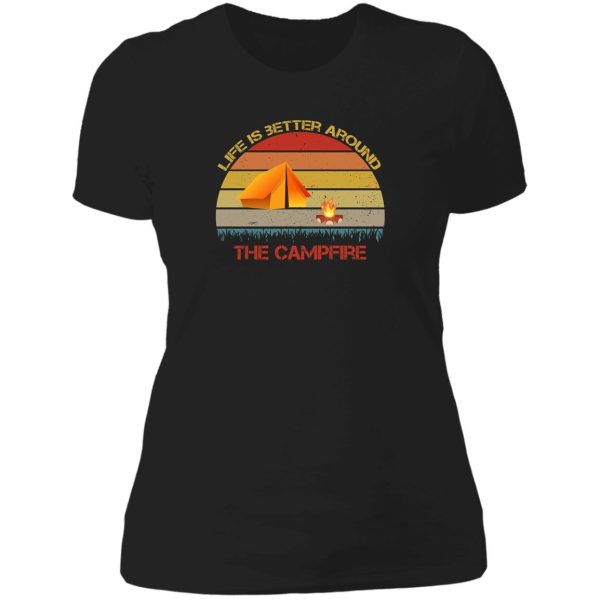 camping lover lady t-shirt