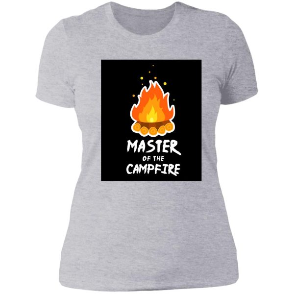 camping master of the campfire lady t-shirt