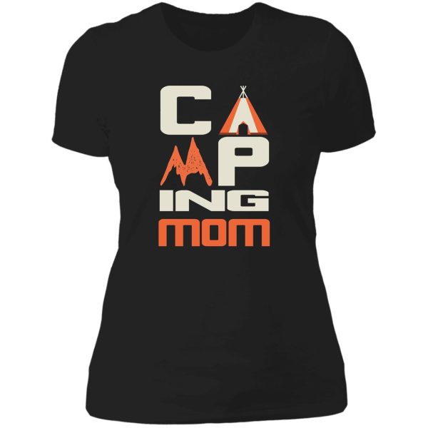 camping mom lady t-shirt