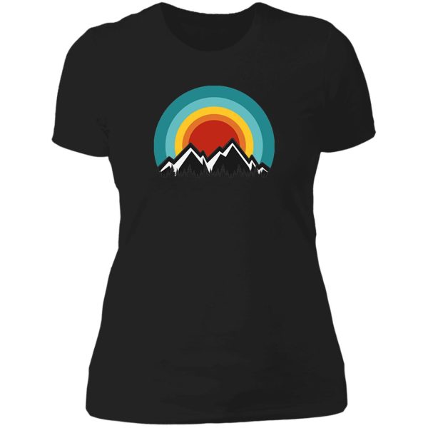 camping mountain lady t-shirt