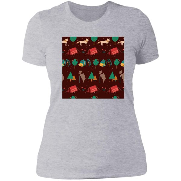 camping night lady t-shirt