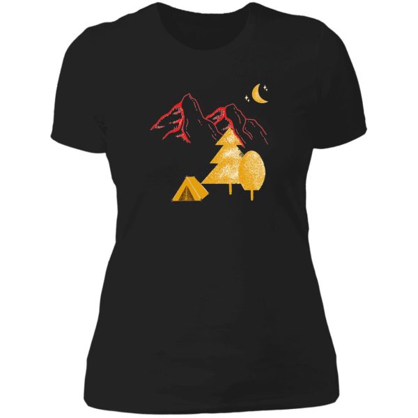 camping night lady t-shirt