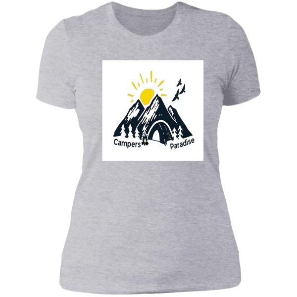camping paradise campers lady t-shirt