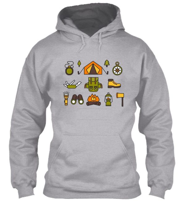 camping pattern hoodie