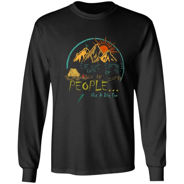 camping people not a big fan vintage tee long sleeve