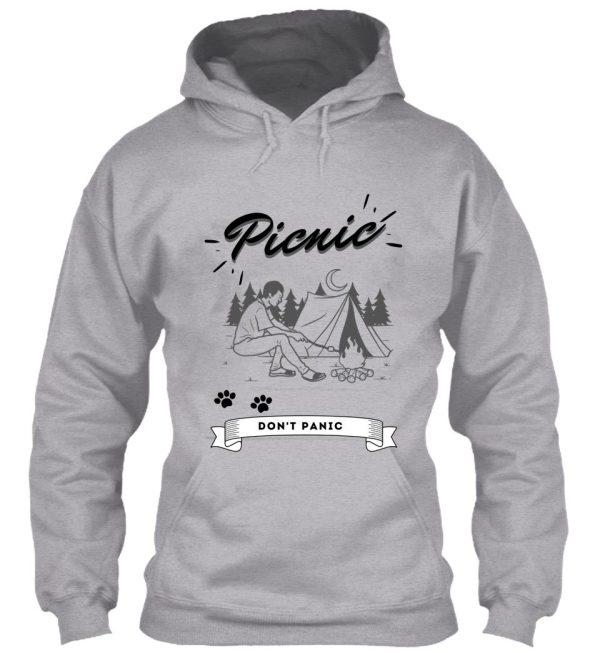 camping picnic dont panic hoodie