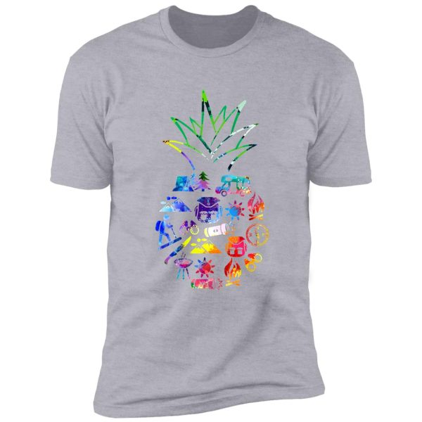 camping pineapple watercolor shirt