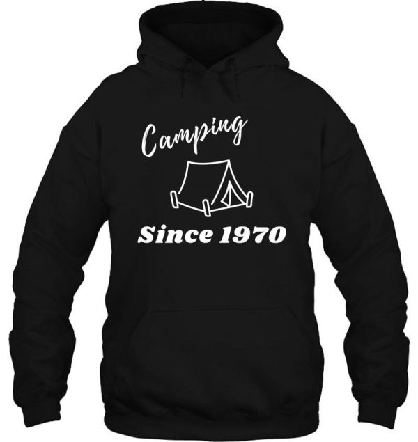 camping pride 1970 white print hoodie