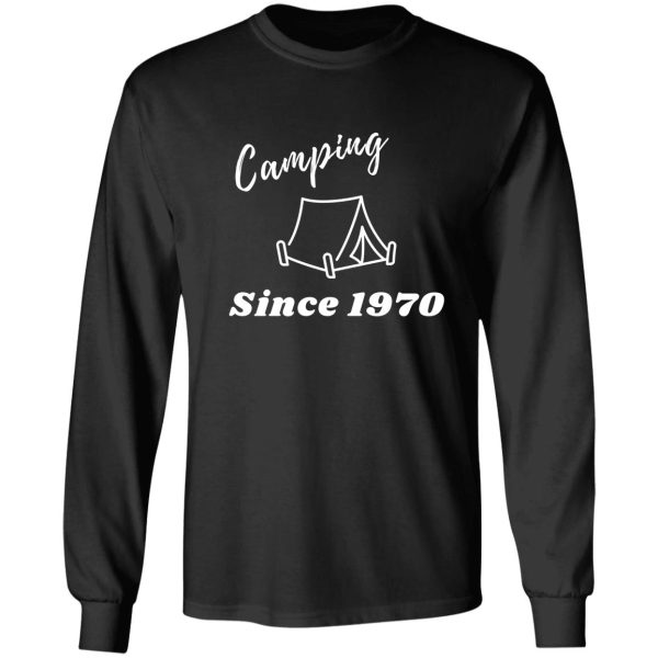 camping pride 1970 white print long sleeve