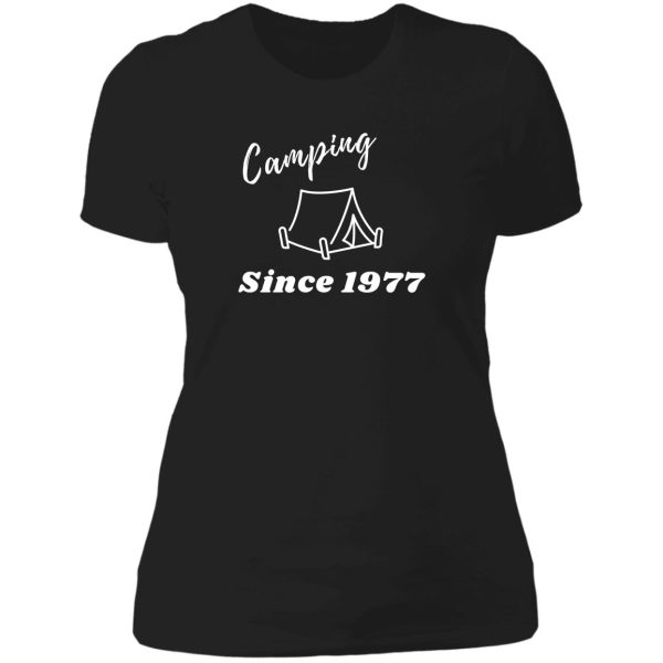 camping pride 1977 white print lady t-shirt
