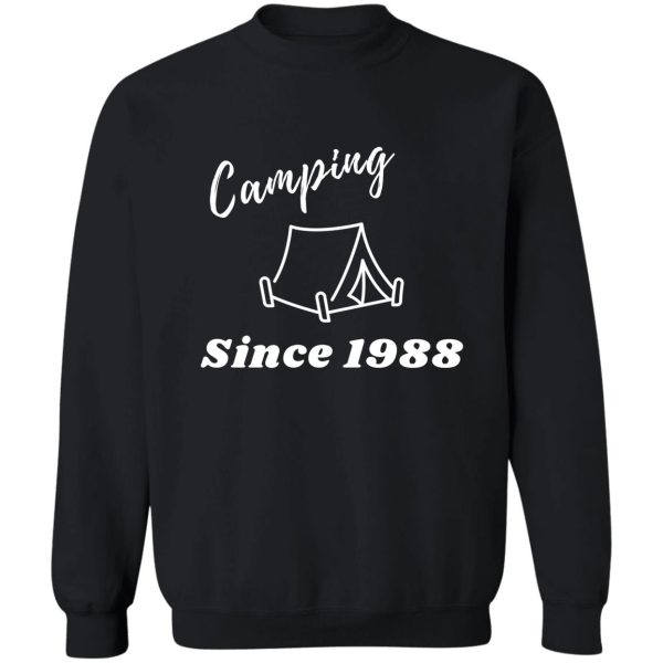 camping pride 1988 white print sweatshirt