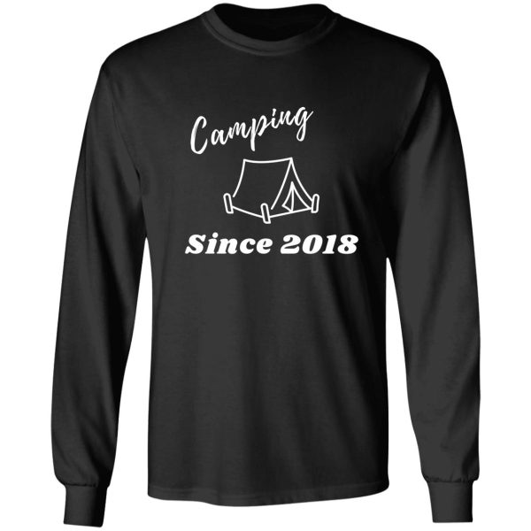 camping pride 2018 white print long sleeve