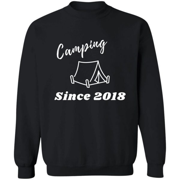 camping pride 2018 white print sweatshirt
