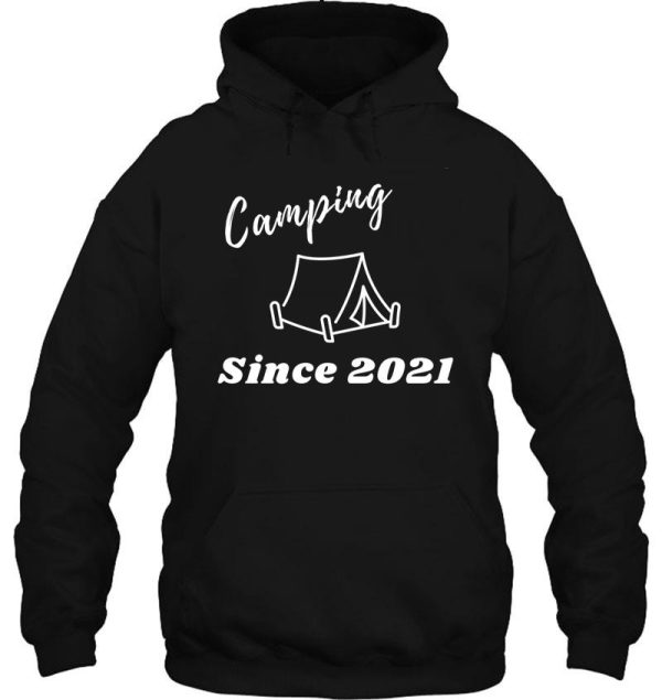 camping pride 2021 white print hoodie