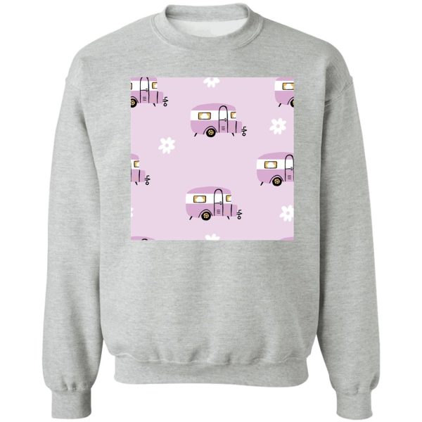 camping purple pattern sweatshirt