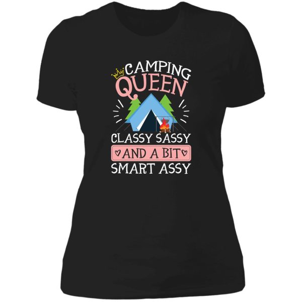 camping queen gift for women who camp lady t-shirt
