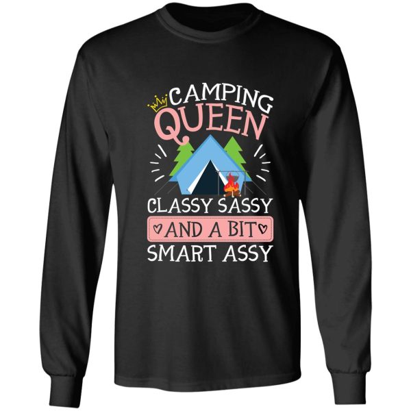 camping queen gift for women who camp long sleeve