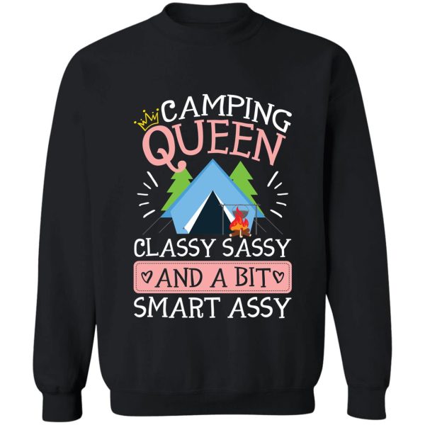 camping queen gift for women who camp sweatshirt