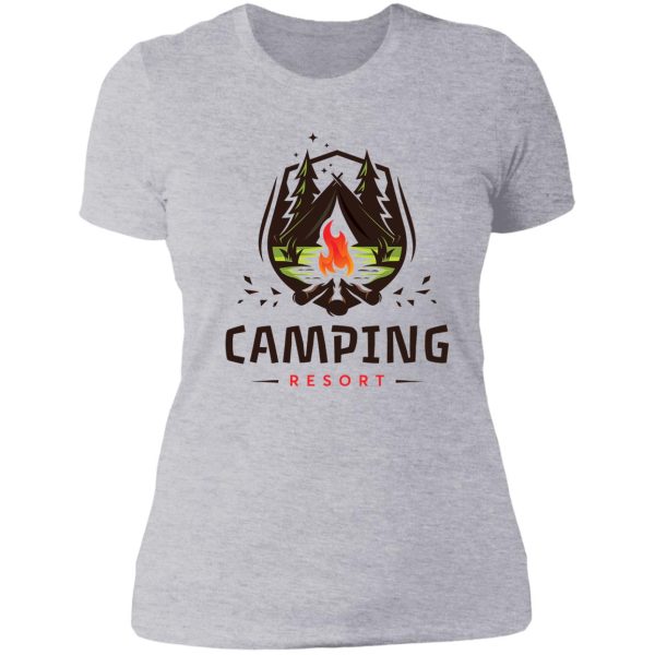 camping resort lady t-shirt