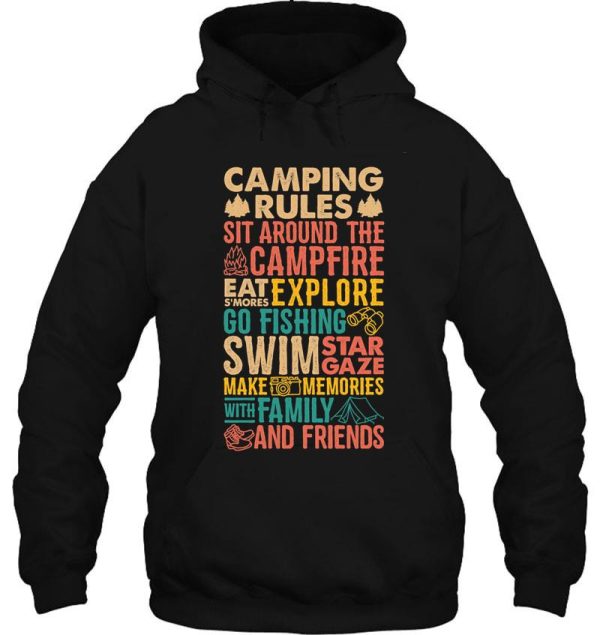 camping rules gifts for family camping hoodie
