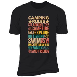 camping rules gifts for family camping shirt