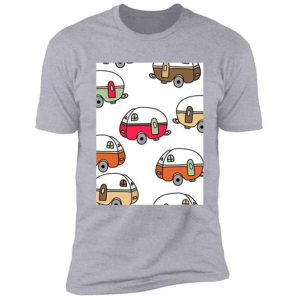 camping seamless retro hand drawn doodle shirt