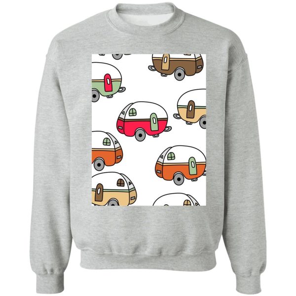 camping seamless retro hand drawn doodle sweatshirt