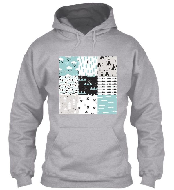 camping shape pattern hoodie