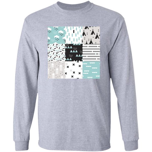 camping shape pattern long sleeve