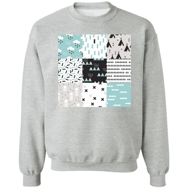 camping shape pattern sweatshirt