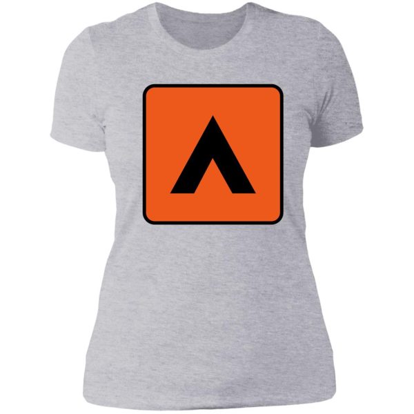 camping sign symbol lady t-shirt
