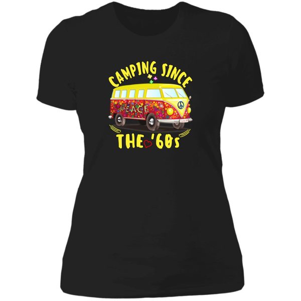 camping since the 60s for camping seniors and experts lady t-shirt
