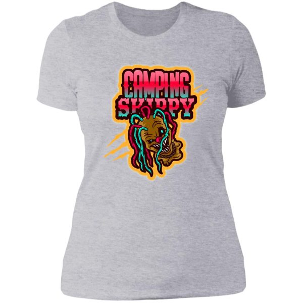 camping skippy lady t-shirt