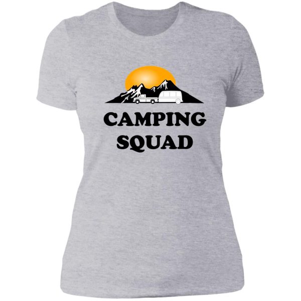 camping squad - camping family group trip 2021 lady t-shirt