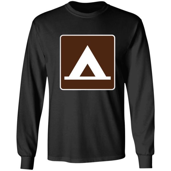 camping symbol sign long sleeve