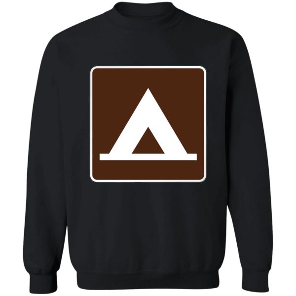 camping symbol sign sweatshirt