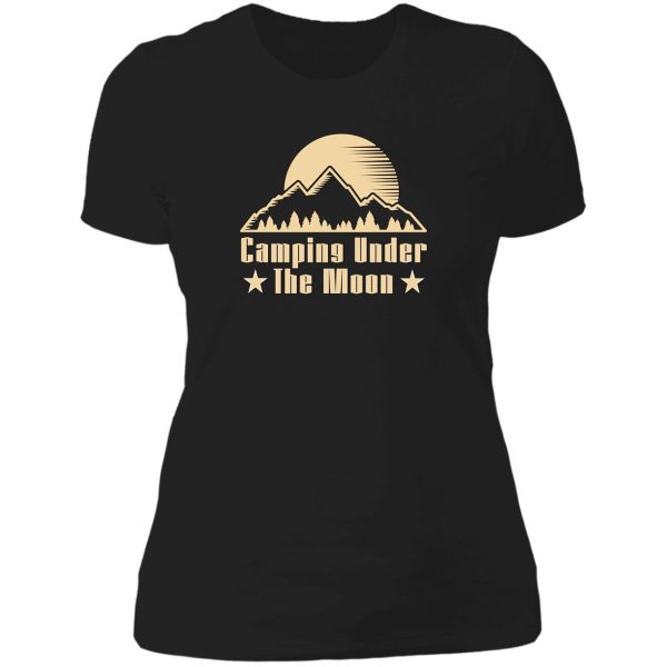 camping under the moon 8 lady t-shirt