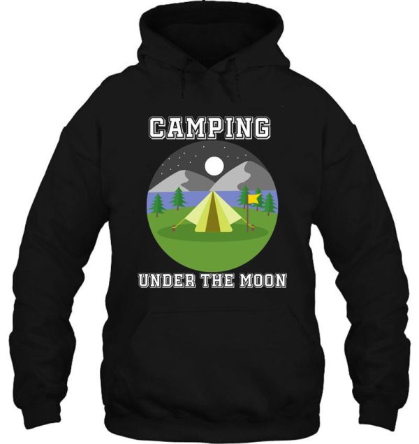 camping under the moon hoodie