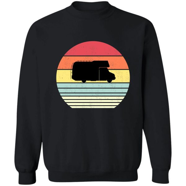 camping van camper retro style sweatshirt