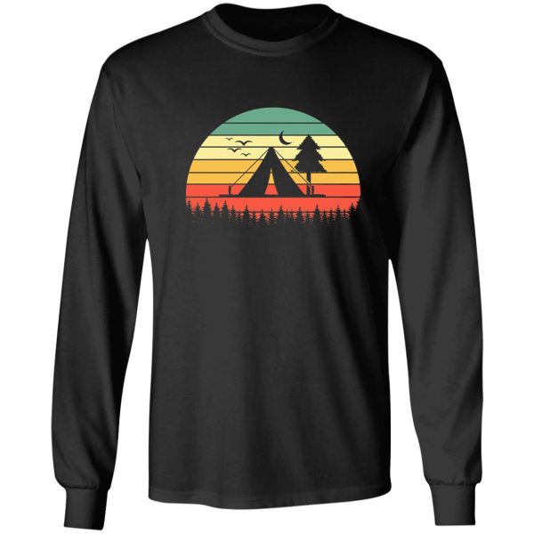 camping van camper vintage sunset campfire long sleeve