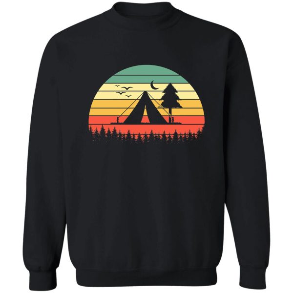 camping van camper vintage sunset campfire sweatshirt